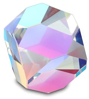 HDCRYSTALGIFTS Farbwürfel Prisma 20 mm K9 optisches Kristallglas Polyeder RGB Dispersion Prisma für Physik, Fotografie, Desktop-Dekoration