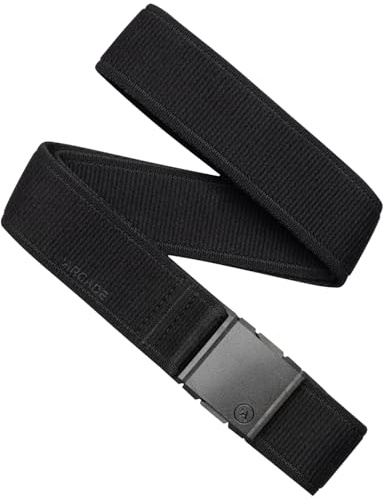 Arcade Belts A2 Atlas Unisex Adventure Belt: Heavy Duty Stretch, Metal Free Buckle, Black