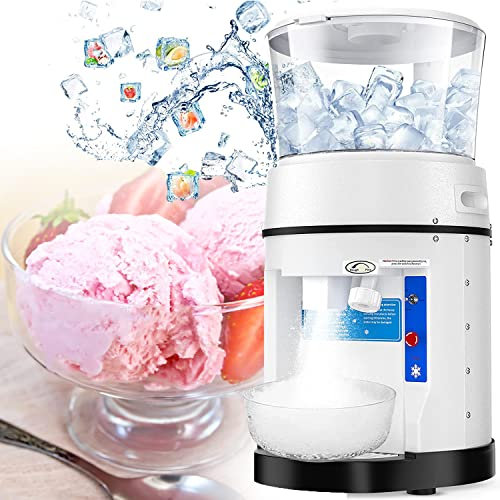 GBHJJ Commercial Ice Shaver Snow Cone Maker, Electric Ice Crusher Machine, 320R/M, 480KG/H Capacity, Ice Shaver Snow Cone Maker for Cocktails