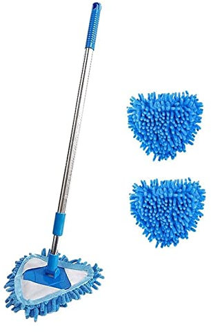 Trapeador húmedo y seco Triángulo Microfibra Mini Trapeador de Limpieza del hogar, Giratorio Fácil de Limpiar Hogar Baño Cocina Techo Baldosa Trapeador de Piso Trapeador de Limpieza (Size : Two Mop