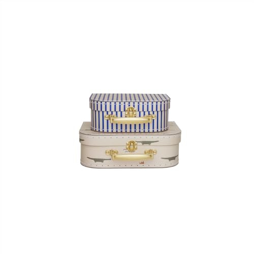 OYOY Kinderkoffer - 2er-Set aus Karton H8.5x25.5x18cm