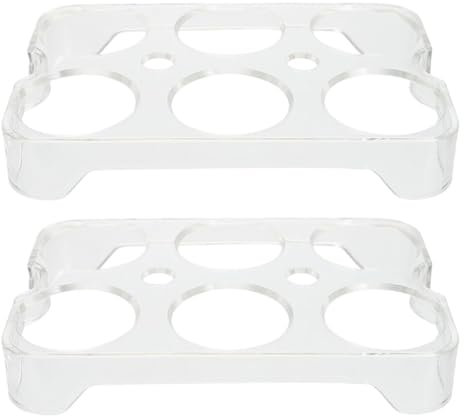 2piezas Huevera De Transparente Para Refrigerador Contenedor De Almacenamiento De Huevos Con Compartimentos Caja Práctica Para Huevos Organizador De Cocina