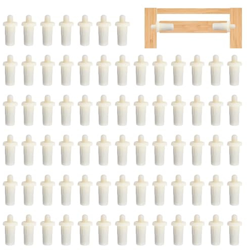 UFURMATE Perni di riparazione caricati a molla, 72 pezzi di diametro 7,5 mm Perni di riparazione per persiane in plastica Perni di riparazione per porte dell'armadio (bianco)