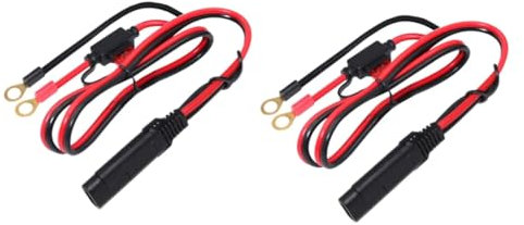 JECOMPRIS 2pcs Sae to Ring Connecter Extension Cord Cable Connector for Battery Charger Maintainer in Outdoor Garage Use