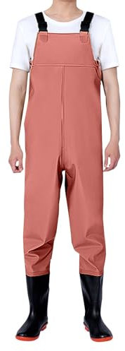 Watthosen Damen Wasserdicht Mit Stiefel Anglerhose Wathose Wasserdicht Neopren-Regenlatzhose Lang Outdoorhose Atmungsaktiv Regenhosen Winddichte Arbeitshose Watthosen Watstiefel Hose Gummistiefel