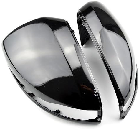 Auto Spiegelkappen Auto Seite Rückspiegel Abdeckung Shell Für Mercedes Für Benz W205 W213 X253 CE GLC GLA GLB Klasse Carbon Faser(Color:Bright black)