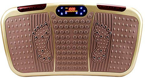 Machine d'exercice vibrante Plaque vibrante pour entraîneur de fitness avec panneau tactile Bluetooth Musique Fonctionnement à distance Massage corporel Rangement facile Équipement d'exercice pour ton