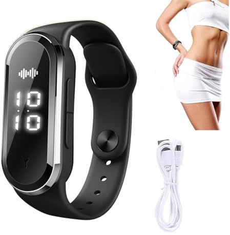 SLWSYR Braccialetto di perdita di peso ad ultrasuoni, orologio intelligente di perdita di peso ad ultrasuoni, braccialetto fitness corpo ad ultrasuoni, regolabile per uomini e donne (bianco)