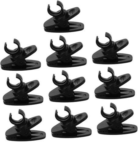Levemolo 10pièces Pinces Microphone Revers Rotatives Clip Ajustable Pour Micro-cravate Fixation Sécurisée Pour Enregistrement Vidéo Et Présentation