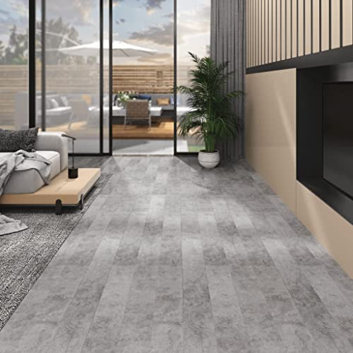 Baumaterialien, Bodenbelag & TeppichPVC Bodenbelag Dielen 5,02m² 2mm selbstklebend Beton Grau