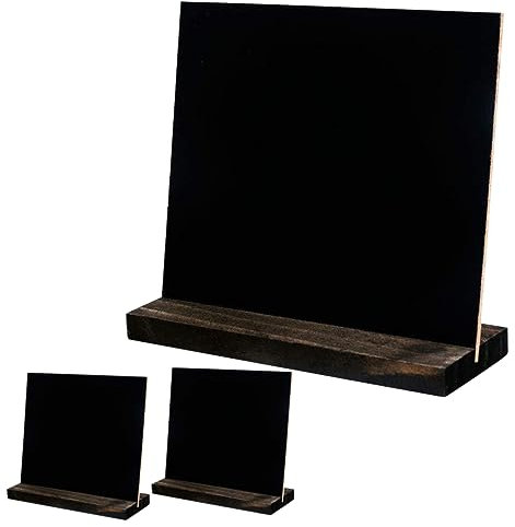SHOWERORO 3 Stück Mini-kreidetafeln Schilder Für Lebensmittelbuffets Vintage-stil Holz Desktop-handwerkskunst Und Dekoratives Design