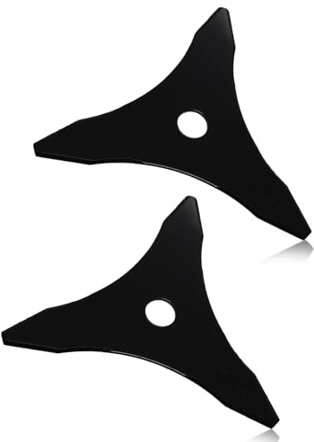 Adefol Lote de 2 Cuchillas para Desbrozadora, 3 Dientes, Diámetro de Agujero de 25,4 mm, Desbrozadora con Cuchilla para Matorrales, para Cortar Malas Hierbas, Arbustos, Espinas Negra