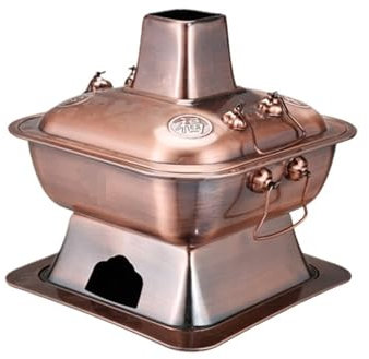 Fondue Olla Hot Pot Olla Caliente De Cobre, Olla Caliente Tradicional, Olla De Sopa De Cocina Doméstica De Cobre Caliente De Carbón Moderno Fondue Queso(Copper,36cm)