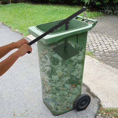 OMGGYER Prensa de basura para el hogar contenedores de basura de hierro, prensa manual para el contenedor de basura de 60 l hasta 100 l, soporta hasta 50 kg