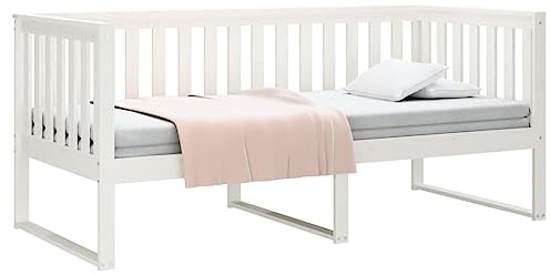 vidaXL Dormeuse Senza Materasso Bianca 90x200 cm Legno Massello Pino