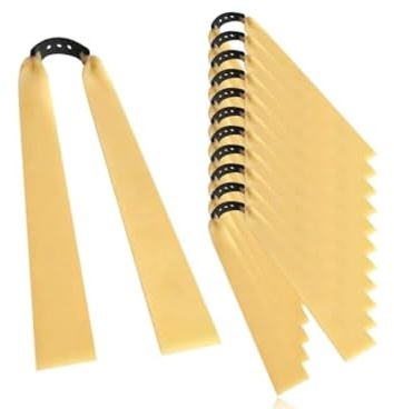 TJMWQQ Stenslangbella Gummi Ersättningsgummiband 12 stycken 2,0 mm Dragband För Slingshot Platta Gummiband Förtjockade Jakt Katapulter Professionell Slangbella Centrifugering Gul