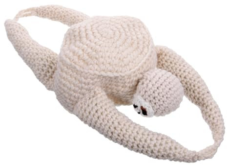 Hemobllo Sloth Pendant Handmade Crochet Plant Hanger for Air Plant Holder Unique Hanging Basket for Balcony Indoor Decoration Diy Crochet Planter