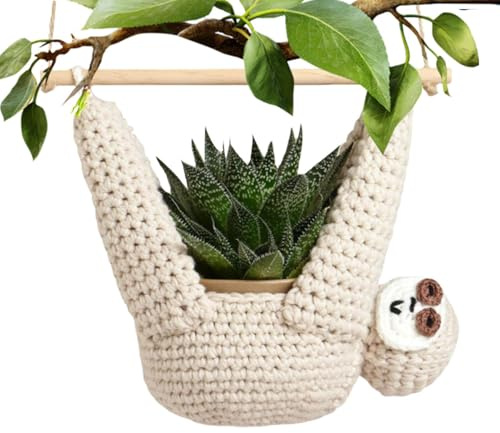 - Planter - Animal Wall Pot Holder, Macrame Hanging Basket | Handmade Crochet Plant Hanger with Cute Design, Decorative Pot Holder for Indoor and Outdoor Balcony Shelf