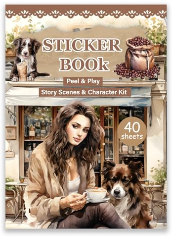 Paket med 341 klistermärken för vuxna - 30 ark + 10 stycken scrapbookingpapper - Dagbok - DIY - Kreativt present