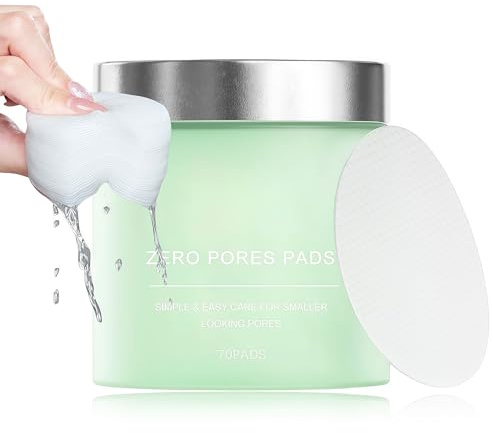 Zero Pore Pads - Toner Pads 70PCS - Toner Gesicht pads mit Lactic Acid - Reinigungspads Gesicht gegen Mitesser & Große Poren - Feuchtigkeitsspendend Gesichtspeeling Pad gesicht - Für Alle Hauttypen