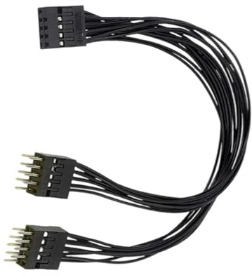 ZwaitL Mainboard 9-poliger Header, 1 zu 2 Verlängerungsadapter, Konverter, Buchse auf 2 Stecker, Splitter, Datenkabel-Switcher für PC, Desktop-Gehäuse, Switcher