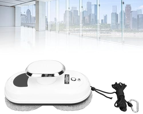 Cuifati Robot di Pulizia delle Finestre, Teste di Pulizia a Doppia Pulizia, Robot per il Detergente per Finestre, Pianificazione del Percorso Intelligente AI, Potenza di Aspirazione (Spina europea)