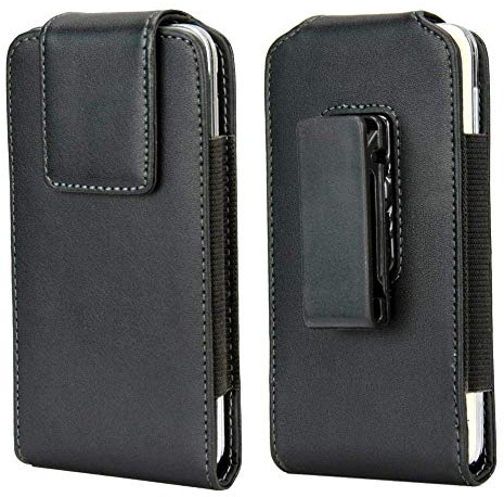 PU Leather Small Cell Phone Holster Case with Swivel Belt Clip Phone Pouch Holder for iPhone SE/ 13 Mini/ 12 Mini/XS, iPhone 16e/ 15 Pro/ 14/13/ 12/11 Pro, Galaxy S25/ S24/ S23/ S22/ S10e