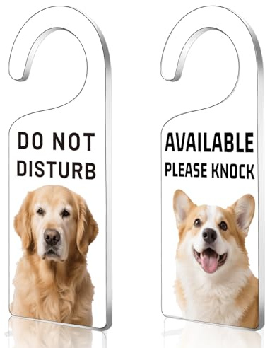 CHGCRAFT 2 Pack Türhänger Hund Bitte Nicht Stören Acryl