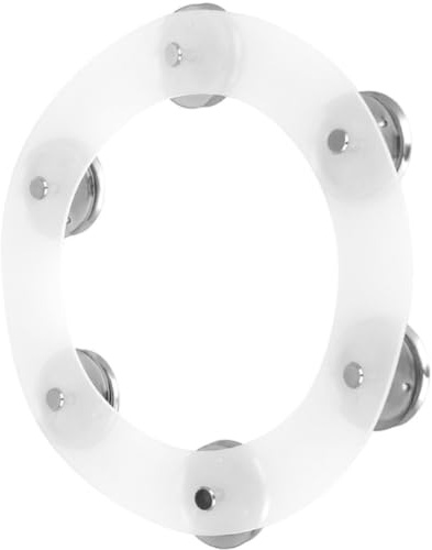 MAGICLULU Silikon Trommelteile mit 6 Silbernen Schellen für Hi Hat und Becken Montierbares Tamburin für Schlagzeug mit Klarem Klang ohne Grate