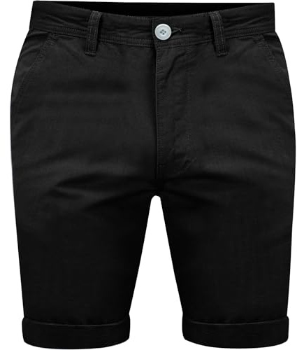 New Mens Chino Shorts Cotton Combat Half Pant Casual Summer Cargo Jeans Casual[Black ,40 Waist]