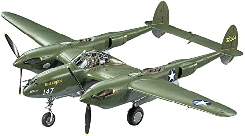Tamiya 61120 1:48 US P-38 F/G Lightning, Modellbausatz,Plastikbausatz, Bausatz zum Zusammenbauen, detaillierte Nachbildung