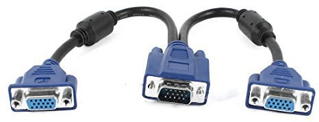 N/A VGA maschio a 2 VGA SVGA Femmina monitor video Y Splitter Adattatore cavo