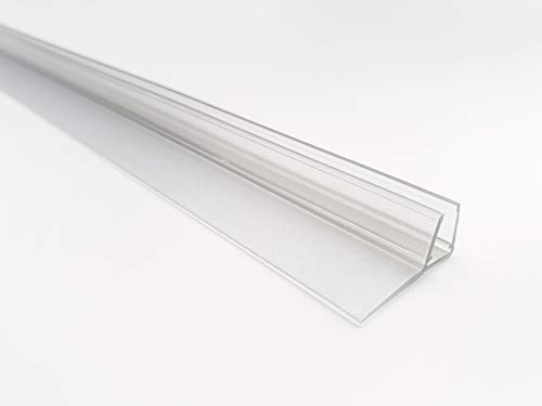 Kristhal Duschdichtung Schiebetür 200cm senkrecht | Überlappungsdichtung mit langer Lippe für 6mm & 8mm Glas | Vertikale Zwischendichtung & Streifdichtung | Art. Nr. 5240