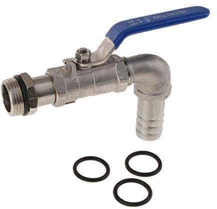 Tubayia 90 Degree Stainless Steel Ball Valve Outlet Tap Oil Barrel Valves Tap Ball Valve