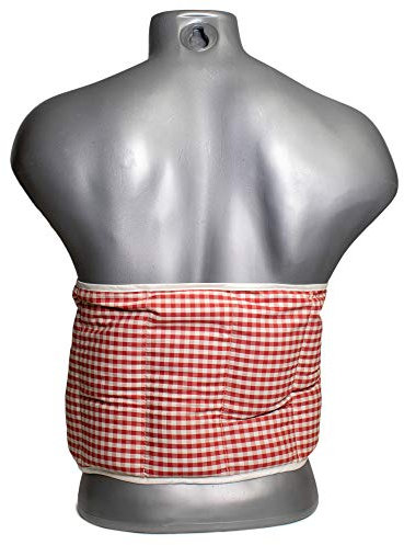 Cherry Stones Belt Cushion with 7 Chambers and self gripping Tape Length Approx. 53 inRed and White Cotton BioThermic Grain Cushion XXL