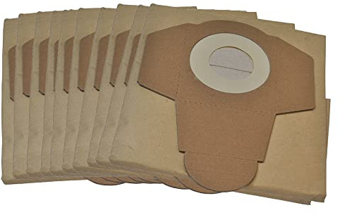 RocwooD 10 x Paper Dust Bag Fits RWWDVC3 20L Wet And Dry Vacuum Cleaner Hoover