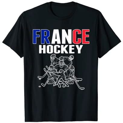 France Ice Hockey Fans Jersey French Hockey Team Supporter T-Shirt
