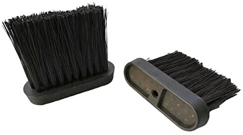 URPIZY Paquete de 2 cepillos para Chimenea, Kit de Limpieza de conductos de ventilación, Cabezal de Cepillo de plástico para Chimenea/ventilación de Secadora/Campana de Escape Negro - 12x3.2x1.5cm