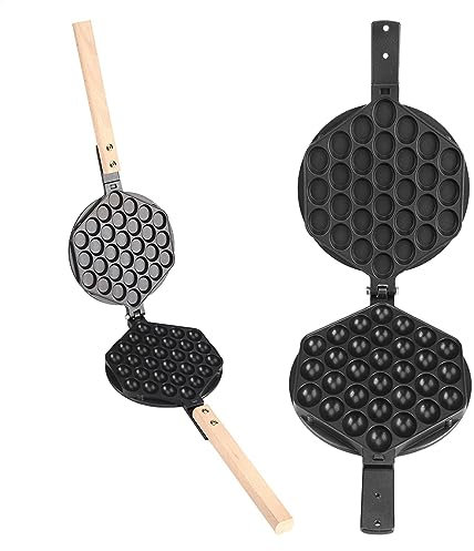 UPQRSG PADella per Waffle a Bolle, PADella per Bolle per Uova Antiaderente per Waffle, Piastra per Cottura Torta Eggettes in Lega di Alluminio, Macchina per Waffle a Bolle a Doppia Faccia per Colazion