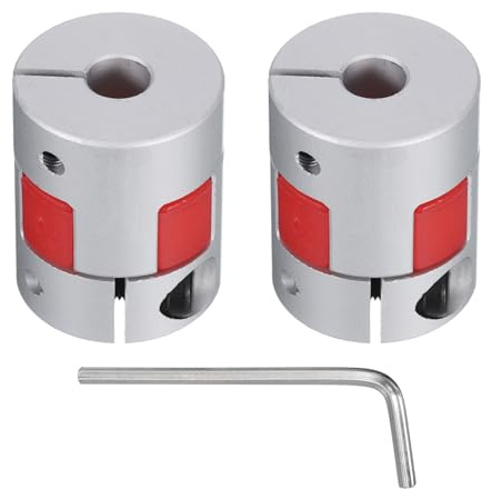QUARKZMAN Accoppiamento Albero a Prugna in Alluminio 6mm a 6mm di Foro L25xD20 Accoppiatore Flessibile per Stampante 3D Macchina CNC e Motore Passo-Passo, 2pz