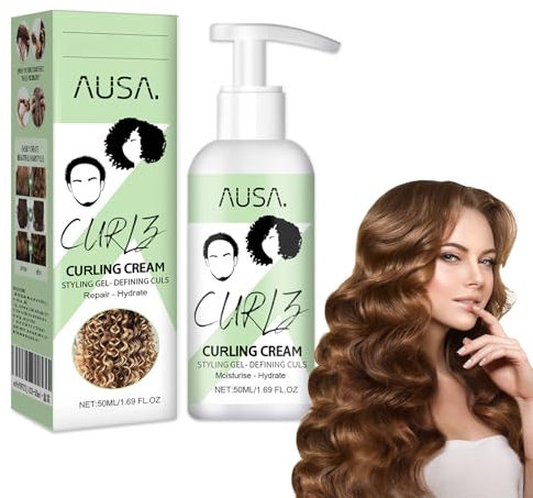Tkekruh Crema Definizione Capelli Ricci 50ml, Volumizing Mousse, Fluffy Hair Spray, Dona Elasticità, Brillantezza e Morbidezza, Creates Volume at Roots, Definisce e Valorizza i Capelli Ricci, Cream