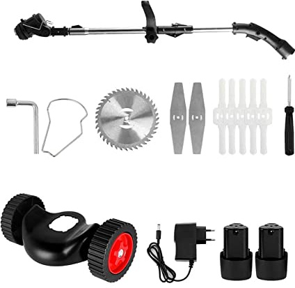 Tondeuse à gazon électrique Tondeuse à gazon électrique sans fil pliable outil électrique de coupe de jardin portable réglable for tondeuse à gazon à batterie 12V Pour jardin/pelouse(Lawn Mower Set 3)