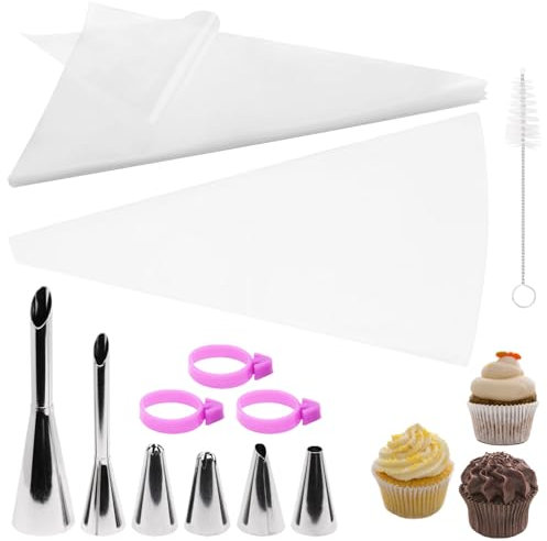 ZHMEINA Punta per tubazioni Churro, sac à poche per tubazioni, iniettore di riempimento a ciambella grande punta per tubazioni, sacchetti e punte churro, kit di riempimento a soffietto set di sacche