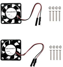 JZK Mini Ventilateur de Refroidissement Silencieux 30x30mm 2pin DC 5V Sans Balais - 3007 3cm avec Fils