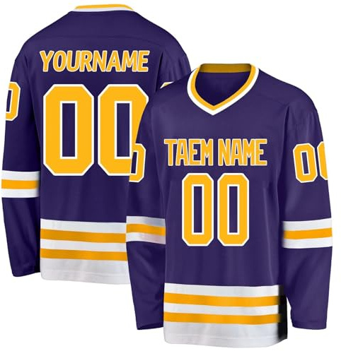 Custom Ice Hockey Jersey for Men - Personalized Name & Number Logo - Practice Jersey for Hockey Fans - Youth Style