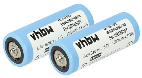 vhbw 2X batería Compatible con Braun Silk Epil 7 Dual Epil. 7891 WD (5377), 7 SE 7175 (5377) afeitadora (1300 mAh, 3,7 V, Li-Ion)