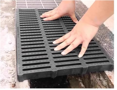 Drain Grate Covers for Outdoor Use - Heavy Duty Resin Plastic, Cut to Size Strainer for Sewer and Garage Floor Drain Replacement