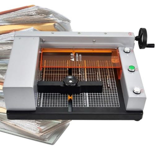 Elektrischer Papierschneider, Schnittbreite 0–300 mm, Papier-Guillotine, elektrischer Lederschneider, Schnittstärke 40 mm, Desktop- und Industrie-Papierschneidemaschine mit Gitterlinien