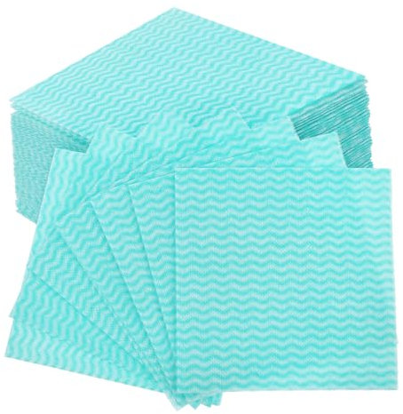 MOKKHNB 50pezzi Panni da Cucina Assorbenti in Non Strisce Colorate Asciugatura Rapida Antisfilacciamento e Resistenti allo Strappo per Pulizia Multiuso in Cucina e Casa