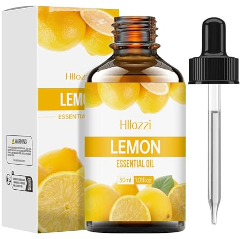 BIO Zitronenöl 30ml [100% NATURREIN] Zitronenöl Ätherisches Öl für Guten Schlaf - Körperpflege - Wellness - Schönheit - Entspannung - Massage - Spa - Aroma Diffuser - Duftlampe